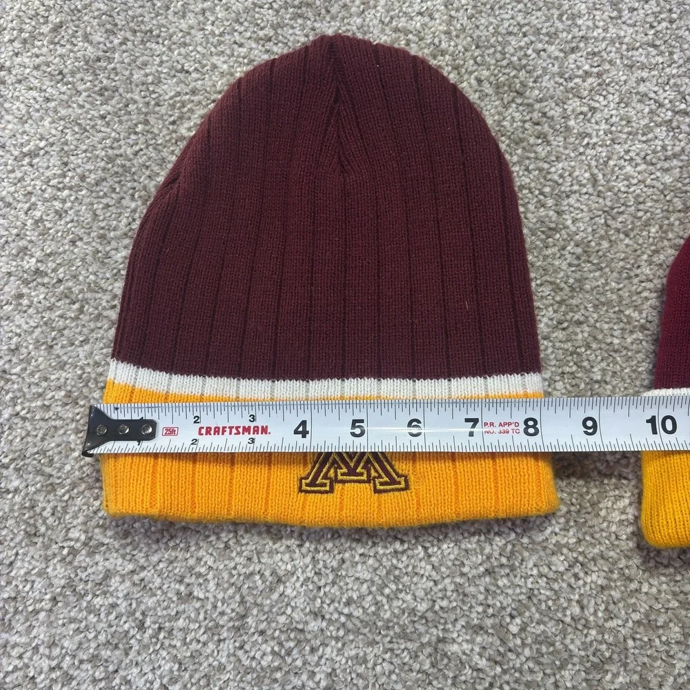 Minnesota Golden Gophers Hat Lot of Two 2 Mens One Size Red NCAA Top Of World 47
